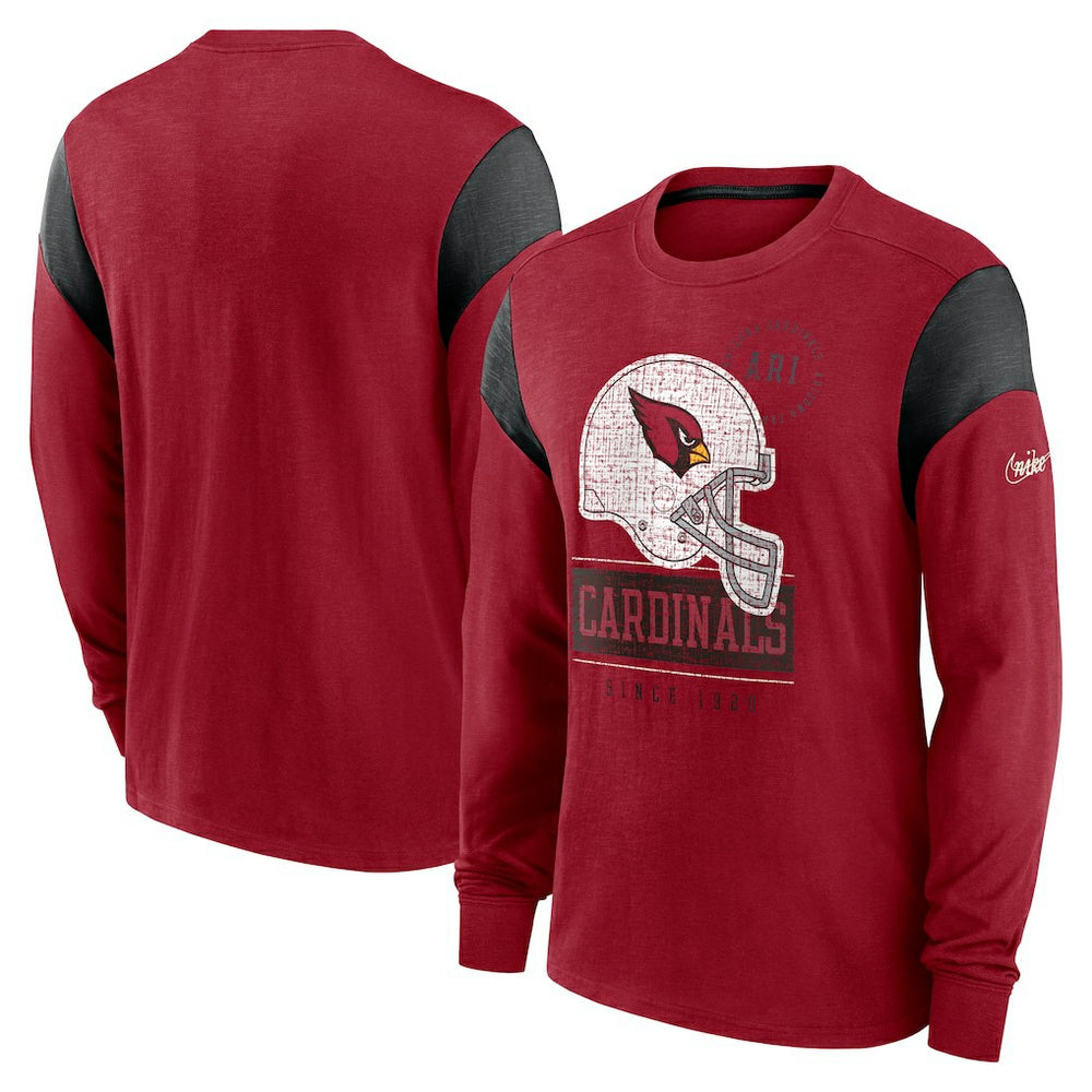Arizona Cardinals Rewind Playback Helmet Long Sleeve T-Shirt Cardinal | Nike for Sale