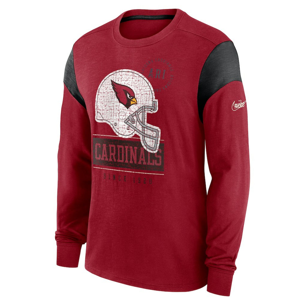 Arizona Cardinals Rewind Playback Helmet Long Sleeve T-Shirt Cardinal | Nike for Sale