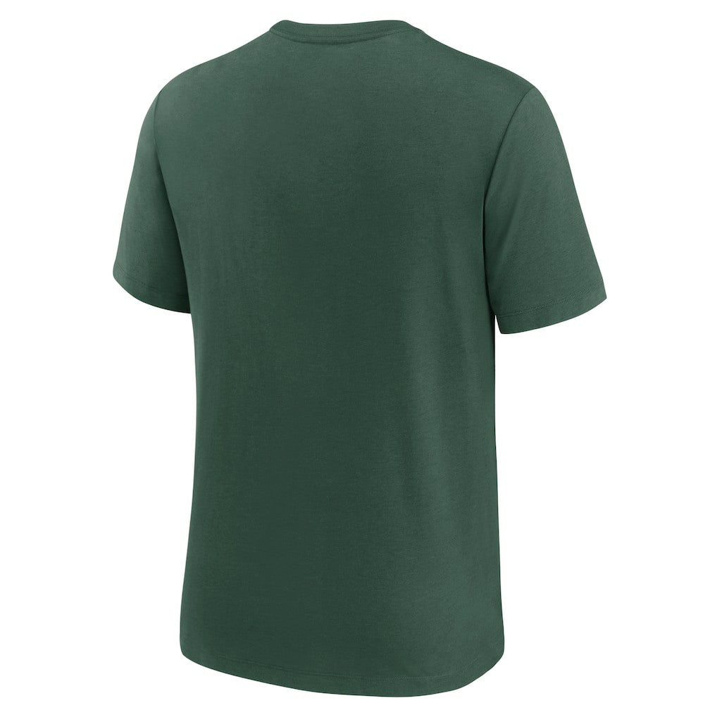 Green Bay Packers Rewind Playback Logo Tri-Blend T-Shirt Green | Nike for Sale