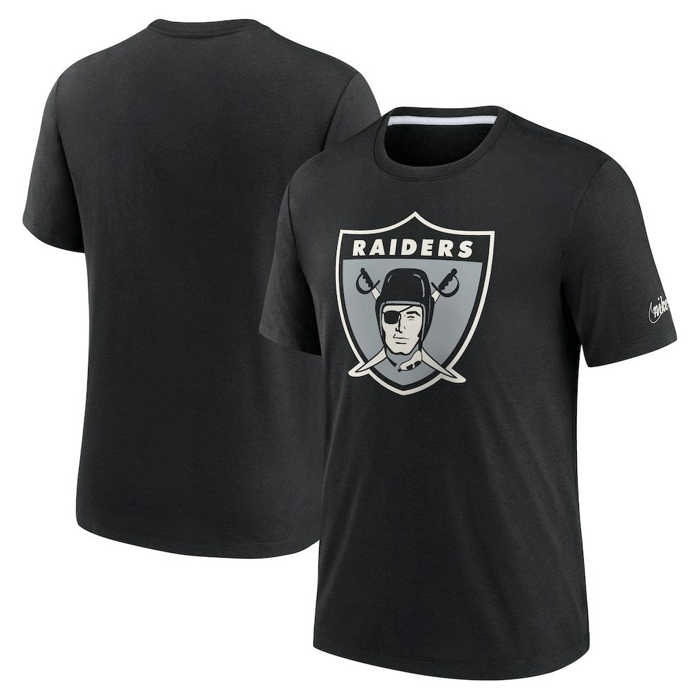 Las Vegas Raiders Rewind Playback Logo Tri-Blend T-Shirt Black | Nike for Sale