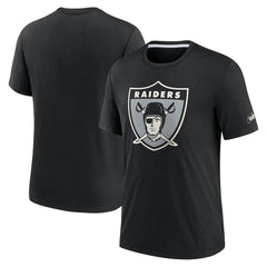 Las Vegas Raiders Rewind Playback Logo Tri-Blend T-Shirt Black | Nike for Sale