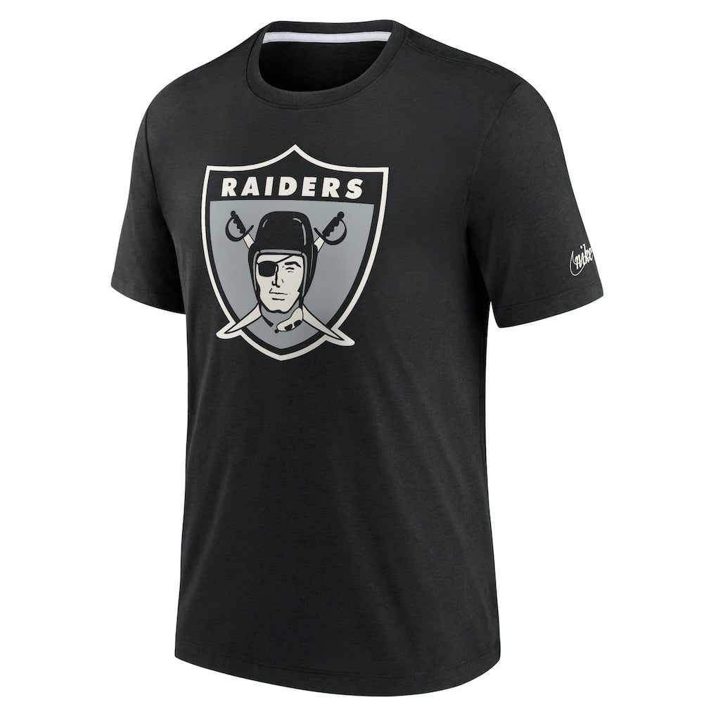 Las Vegas Raiders Rewind Playback Logo Tri-Blend T-Shirt Black | Nike for Sale