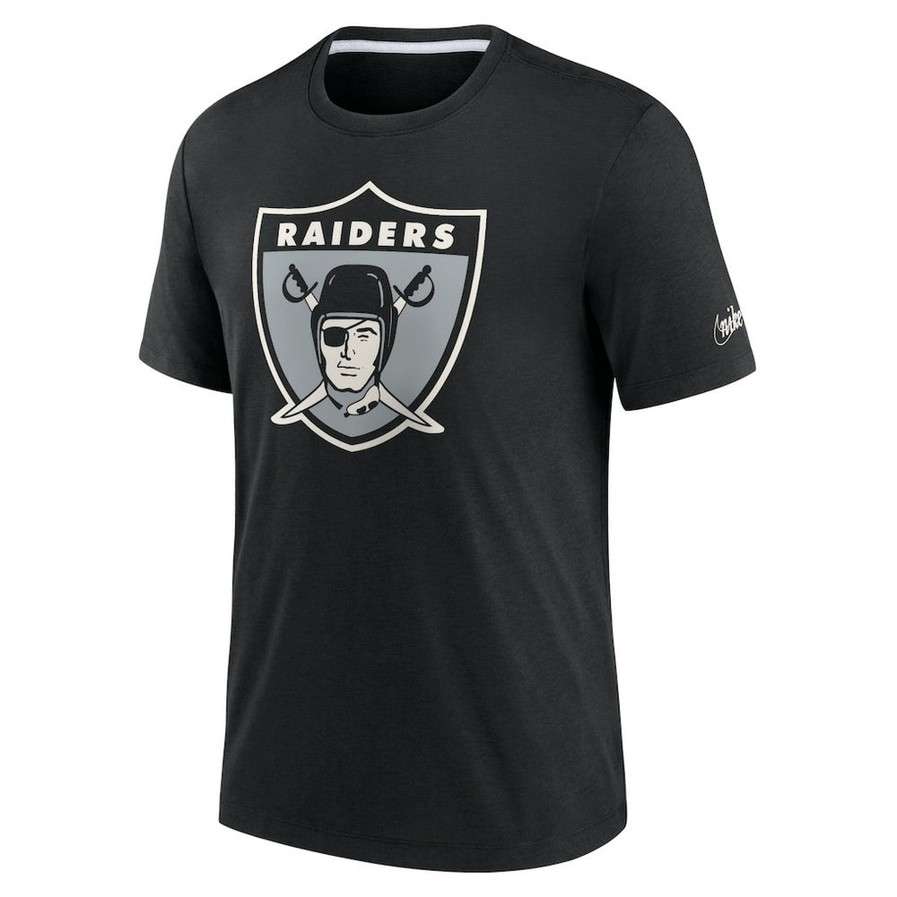 Las Vegas Raiders Rewind Playback Logo Tri-Blend T-Shirt Black | Nike for Sale
