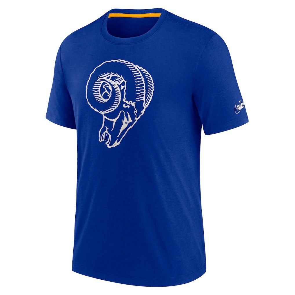 Los Angeles Rams Rewind Playback Logo Tri-Blend T-Shirt Royal | Nike for Sale