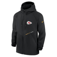 Kansas City Chiefs Spacer Raglan Performance Full-Zip Hoodie Black | Nike for Sale