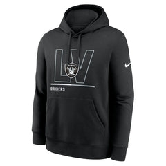 Las Vegas Raiders City Code Club Fleece Pullover Hoodie Black | Nike for Sale