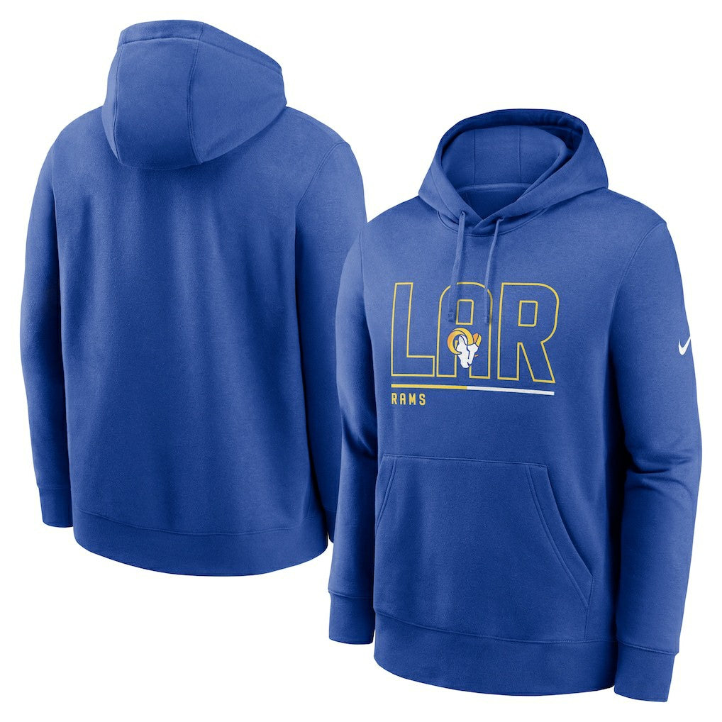 Los Angeles Rams City Code Club Fleece Pullover Hoodie Royal | Nike for Sale