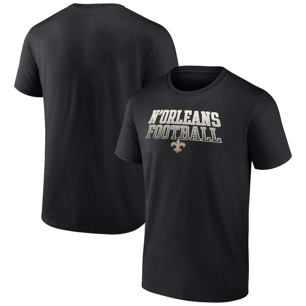 New Orleans Saints Big & Tall N'Orleans Football Statement T-Shirt Black | Fanatics