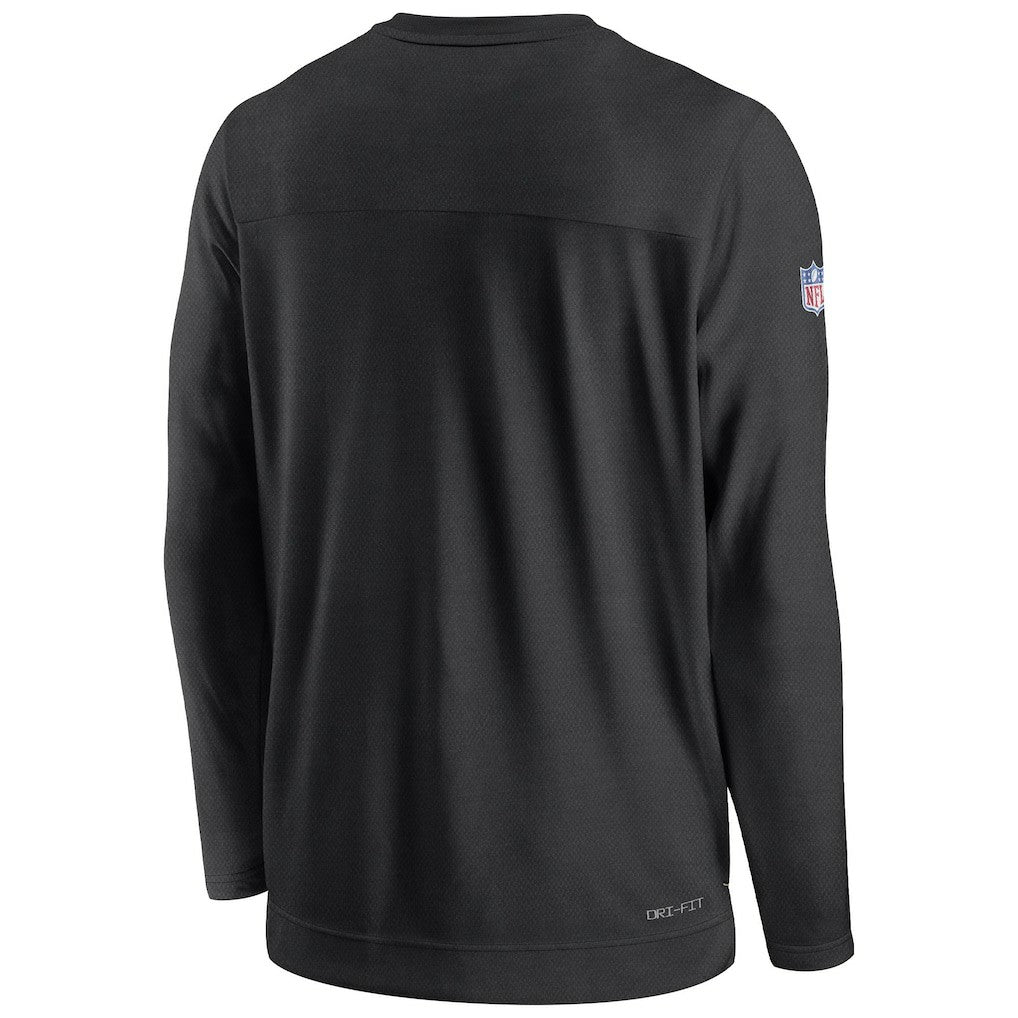New Orleans Saints Sideline Lockup Performance Pullover Sweatshirt Black | Nike for Sale