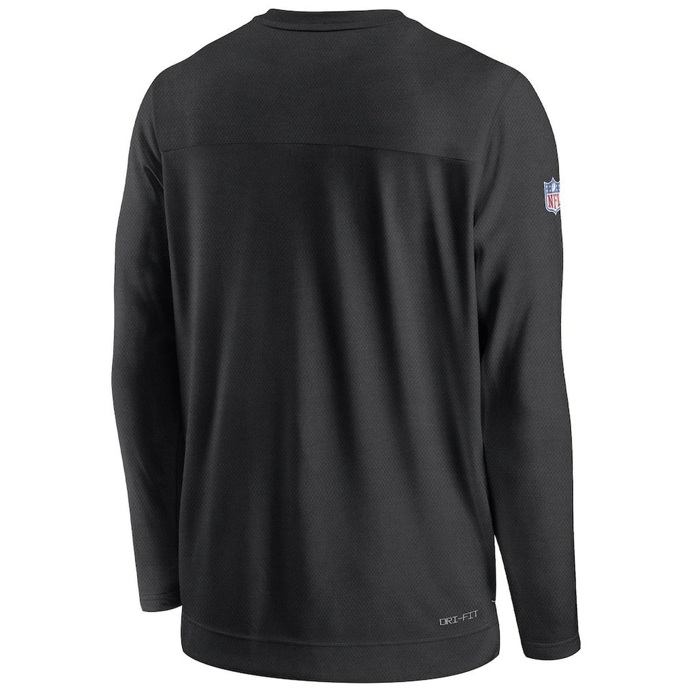 New Orleans Saints Sideline Lockup Performance Pullover Sweatshirt Black | Nike for Sale