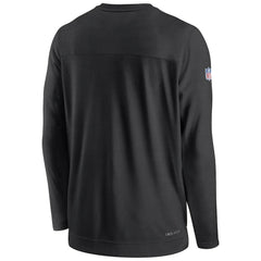 New Orleans Saints Sideline Lockup Performance Pullover Sweatshirt Black | Nike for Sale