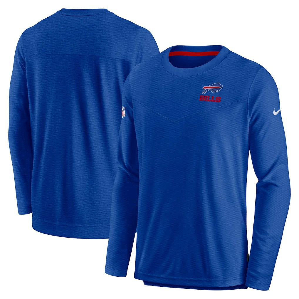 Buffalo Bills Sideline Lockup Performance Pullover Sweatshirt Royal | Nike for Sale