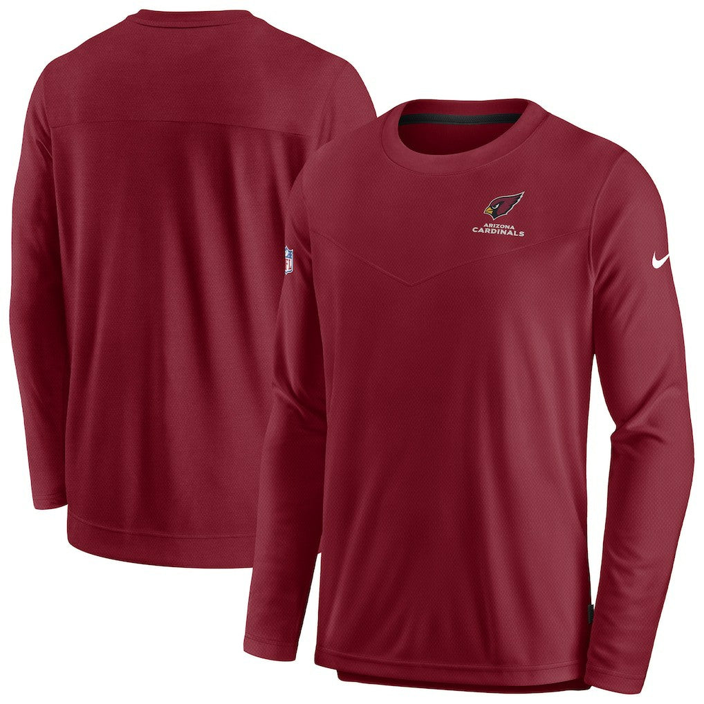 Arizona Cardinals Sideline Lockup Performance Pullover Sweatshirt Cardinal | Nike for Sale