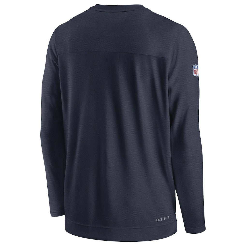 Tennessee Titans Sideline Lockup Performance Pullover Sweatshirt Navy | Nike for Sale