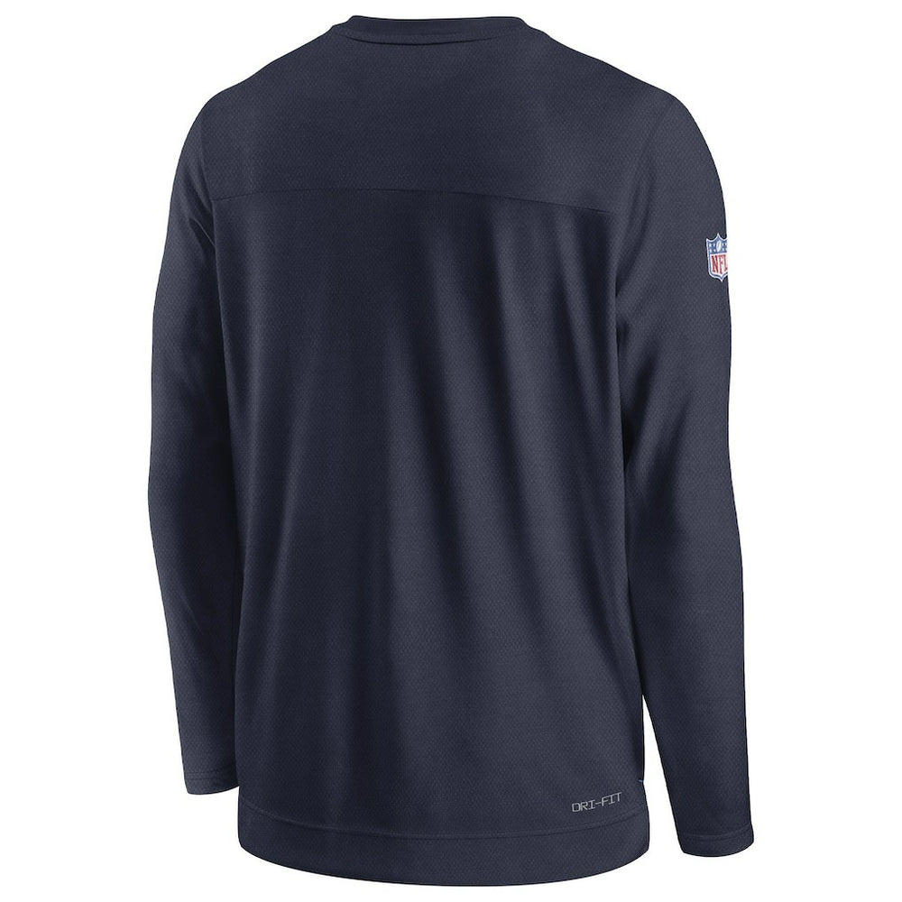 Tennessee Titans Sideline Lockup Performance Pullover Sweatshirt Navy | Nike for Sale