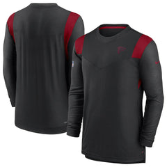 Atlanta Falcons Sideline Tonal Logo Performance Player Long Sleeve T-Shirt Black | Nike for Sale