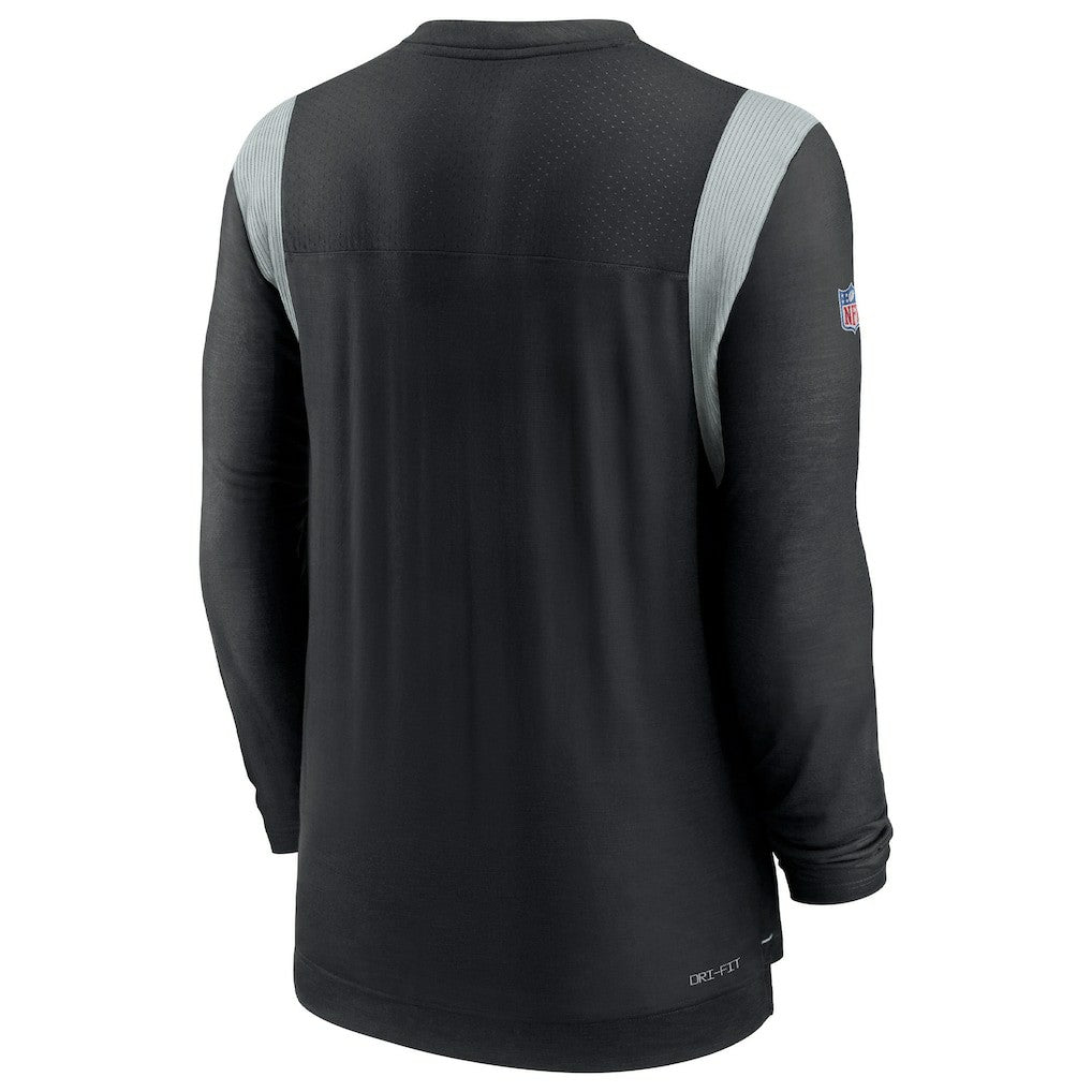 Las Vegas Raiders Sideline Tonal Logo Performance Player Long Sleeve T-Shirt Black | Nike for Sale
