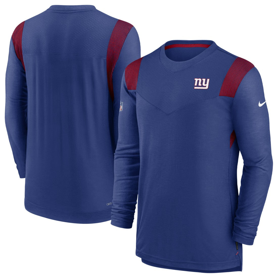 New York Giants Sideline Tonal Logo Performance Player Long Sleeve T-Shirt Royal | Nike for Sale