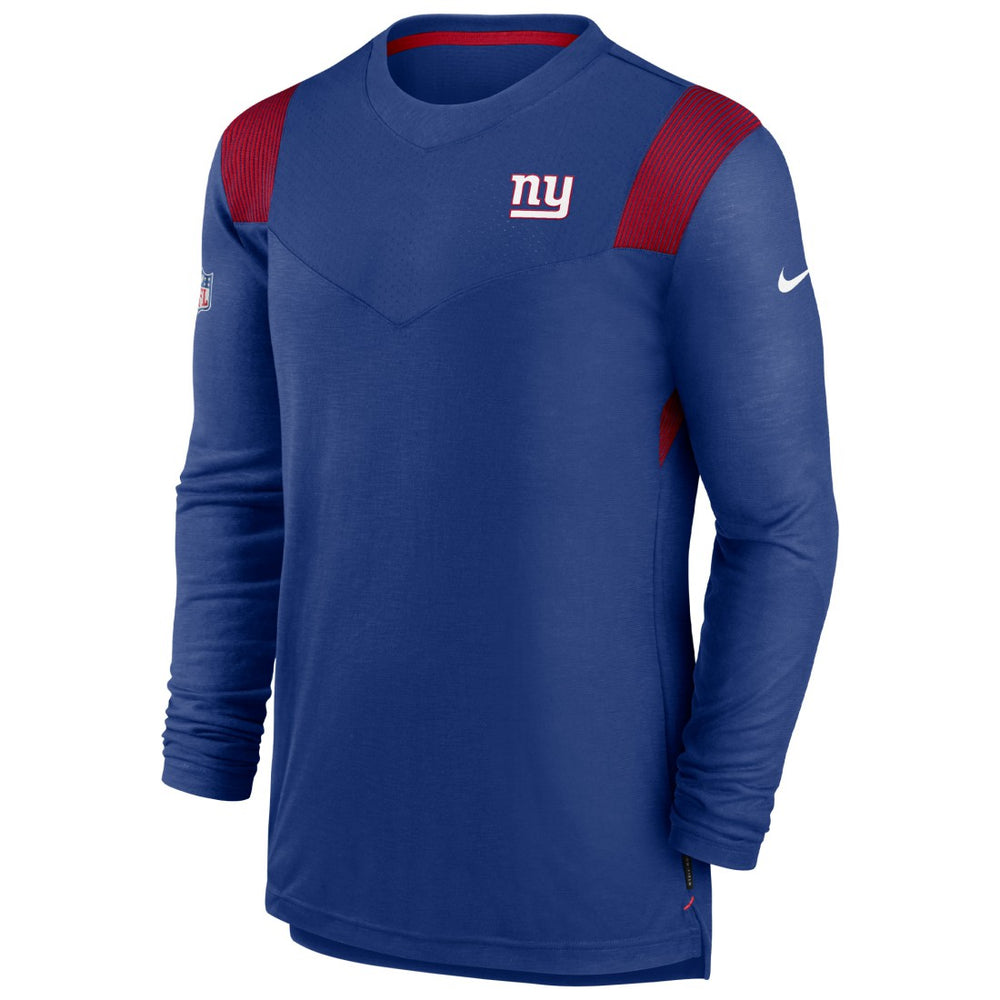 New York Giants Sideline Tonal Logo Performance Player Long Sleeve T-Shirt Royal | Nike for Sale