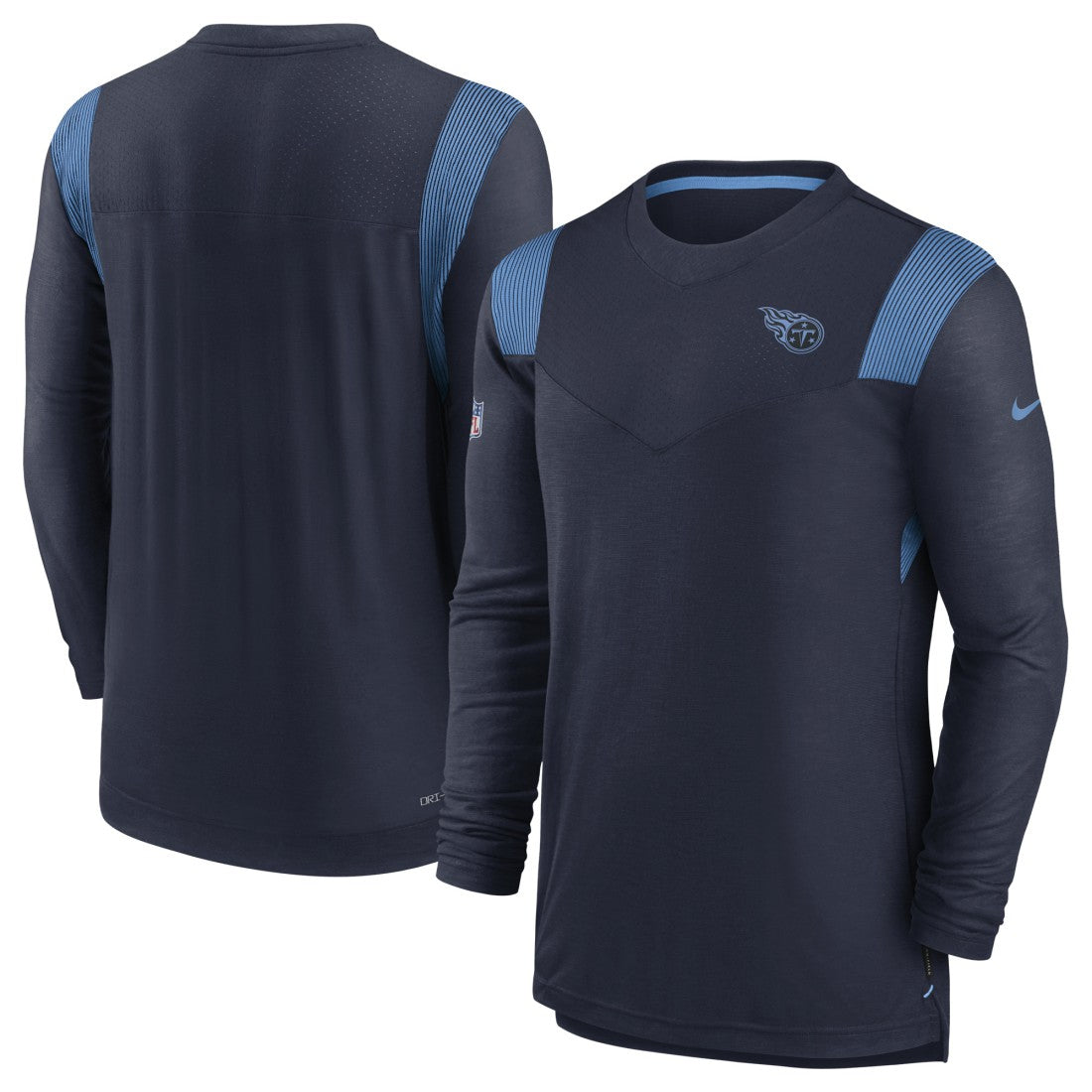 Tennessee Titans Sideline Tonal Logo Performance Player Long Sleeve T-Shirt Navy | Nike for Sale