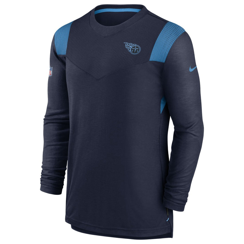 Tennessee Titans Sideline Tonal Logo Performance Player Long Sleeve T-Shirt Navy | Nike for Sale