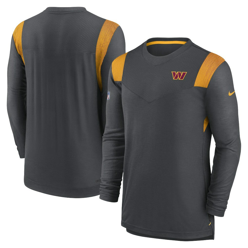 Washington Commanders Sideline Tonal Logo Performance Player Long Sleeve T-Shirt Charcoal | Nike for Sale