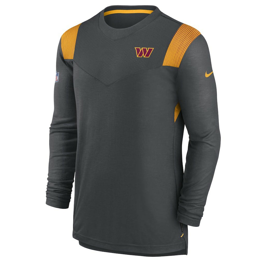 Washington Commanders Sideline Tonal Logo Performance Player Long Sleeve T-Shirt Charcoal | Nike for Sale