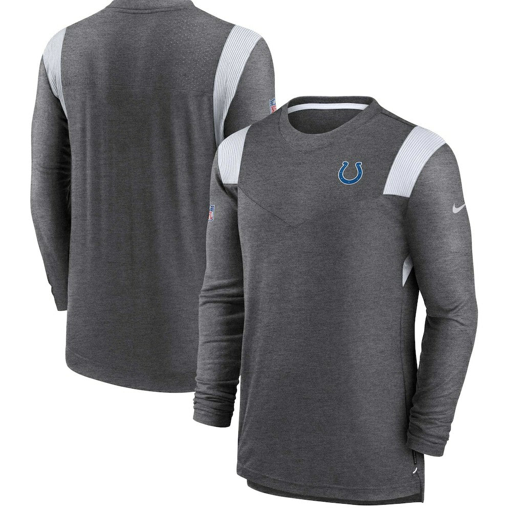 Indianapolis Colts Sideline Tonal Logo Performance Player Long Sleeve T-Shirt Charcoal | Nike for Sale