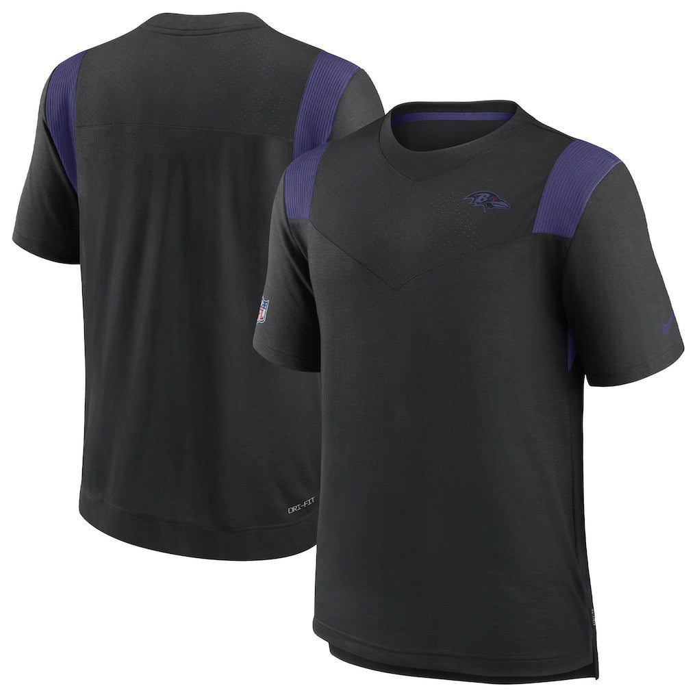Baltimore Ravens Sideline Tonal Logo Performance Player T-Shirt Black | Nike for Sale
