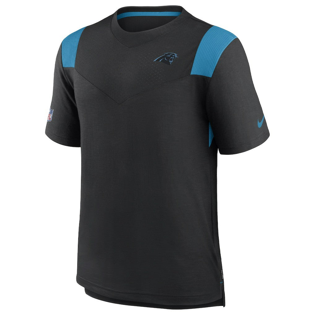 Carolina Panthers Sideline Tonal Logo Performance Player T-Shirt Black | Nike for Sale