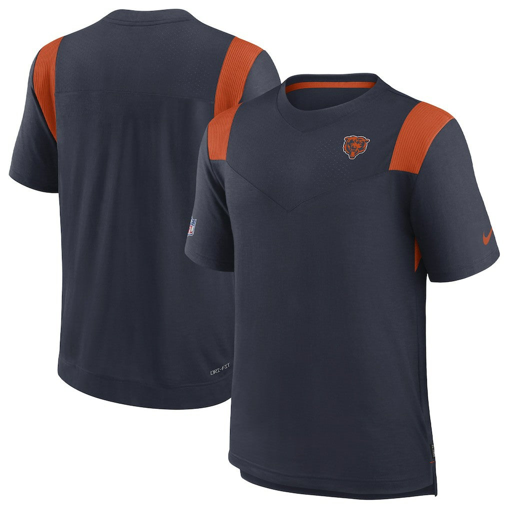 Chicago Bears Sideline Tonal Logo Performance Player T-Shirt Navy | Nike for Sale