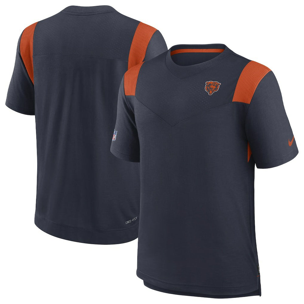Chicago Bears Sideline Tonal Logo Performance Player T-Shirt Navy | Nike for Sale