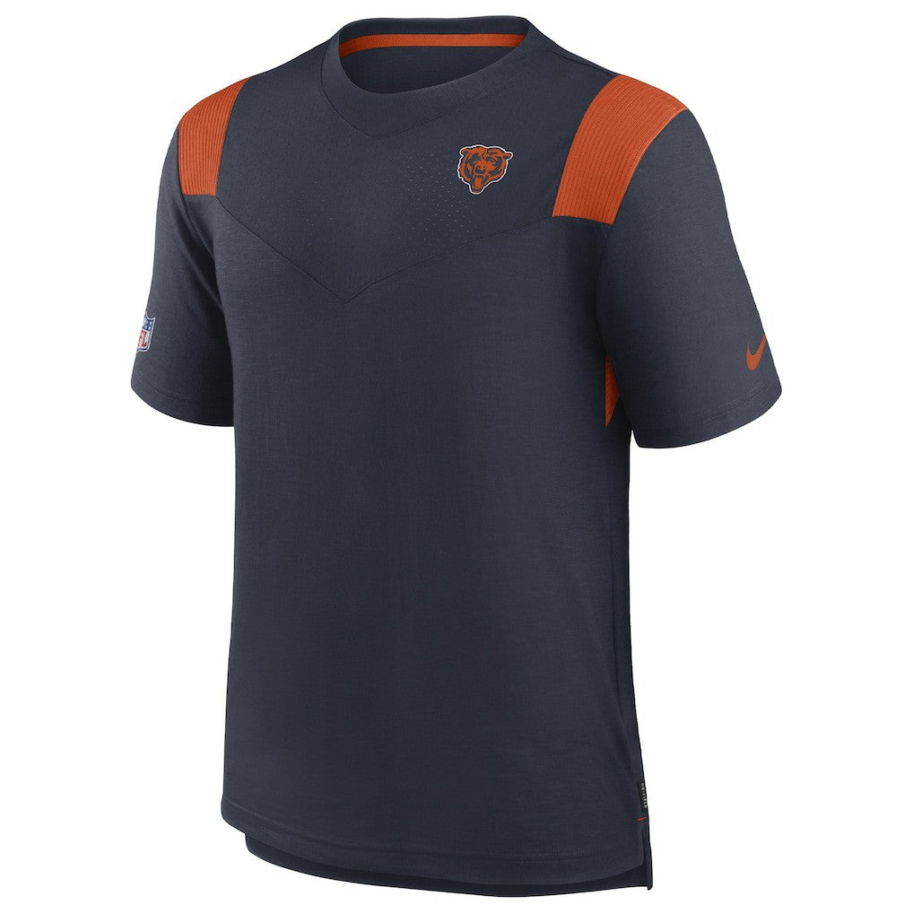 Chicago Bears Sideline Tonal Logo Performance Player T-Shirt Navy | Nike for Sale