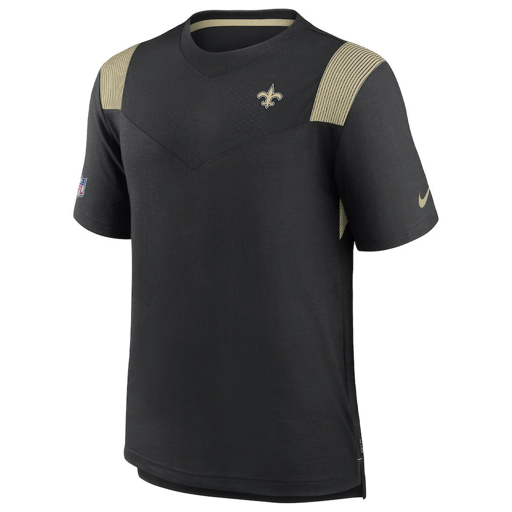 New Orleans Saints Sideline Tonal Logo Performance Player T-Shirt Black | Nike for Sale