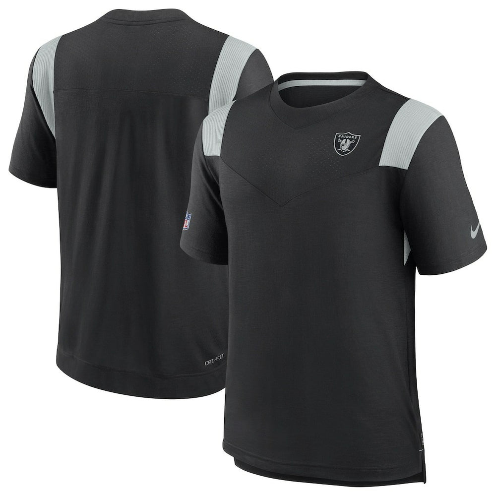 Las Vegas Raiders 2022 Sideline Tonal Logo Performance Player T-Shirt Black | Nike for Sale