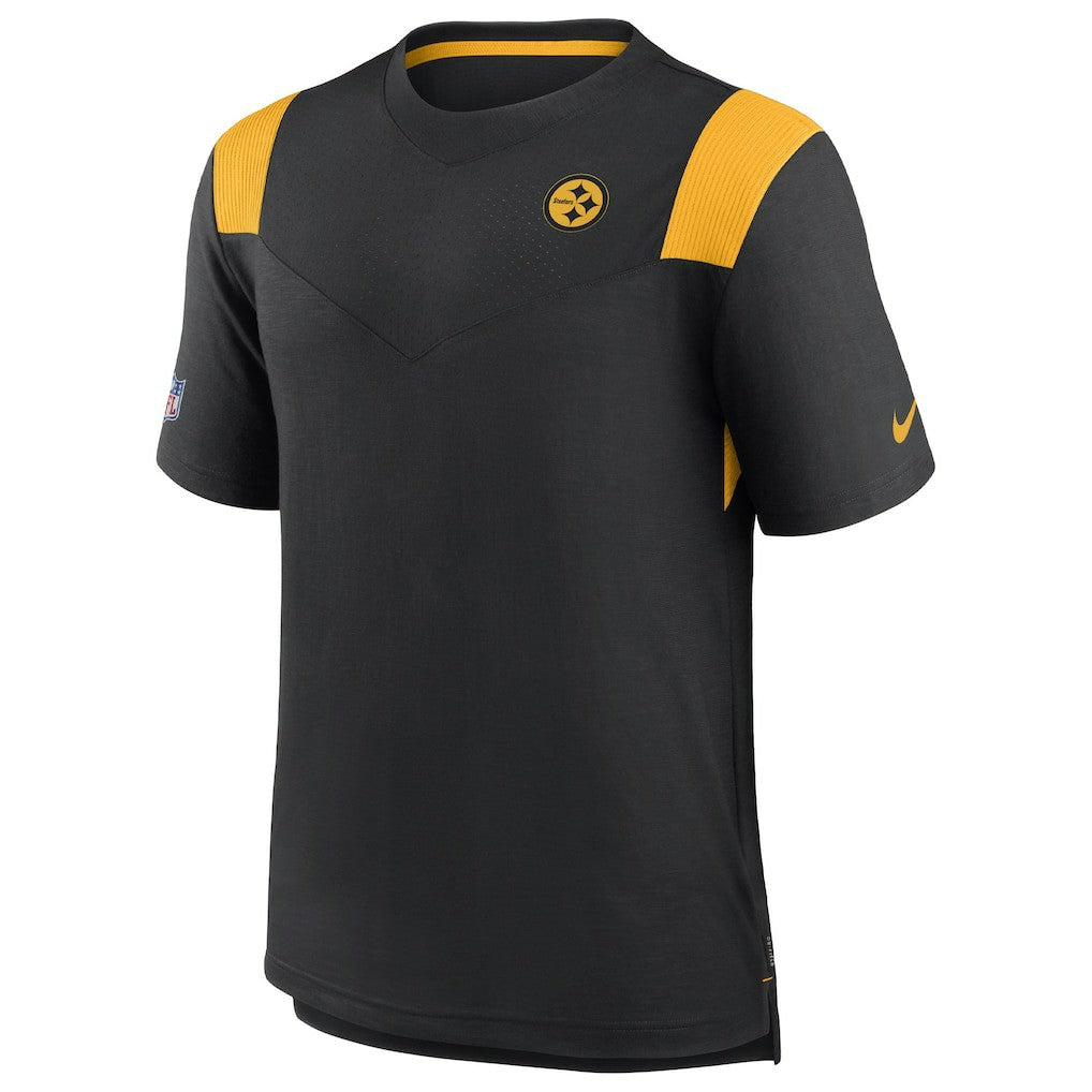 Pittsburgh Steelers Sideline Tonal Logo Performance Player T-Shirt Black | Nike for Sale