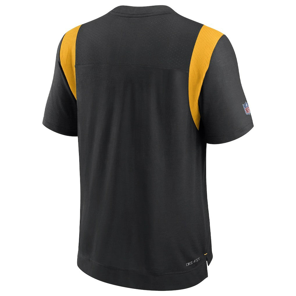 Pittsburgh Steelers Sideline Tonal Logo Performance Player T-Shirt Black | Nike for Sale