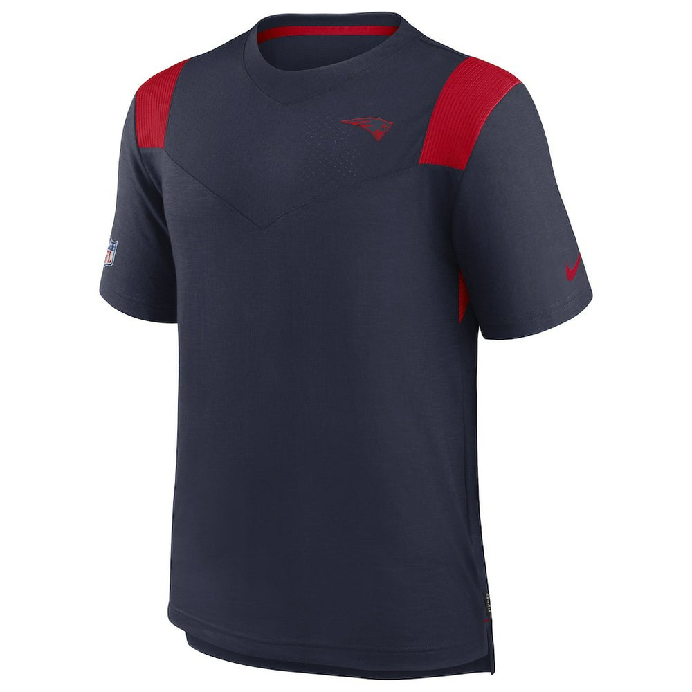 New England Patriots Sideline Tonal Logo Performance Player T-Shirt Navy | Nike for Sale