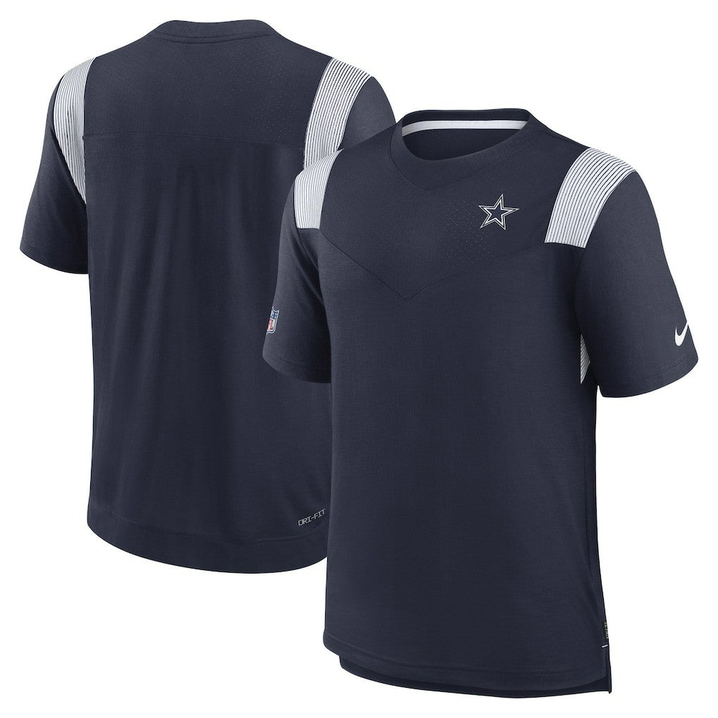 Dallas Cowboys Sideline Tonal Logo Performance Player T-Shirt Navy | Nike for Sale