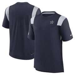 Dallas Cowboys Sideline Tonal Logo Performance Player T-Shirt Navy | Nike for Sale