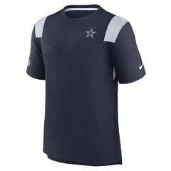Dallas Cowboys Sideline Tonal Logo Performance Player T-Shirt Navy | Nike for Sale