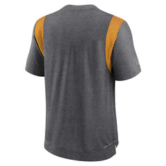 Green Bay Packers Sideline Tonal Logo Performance Player T-Shirt Heather Charcoal | Nike for Sale