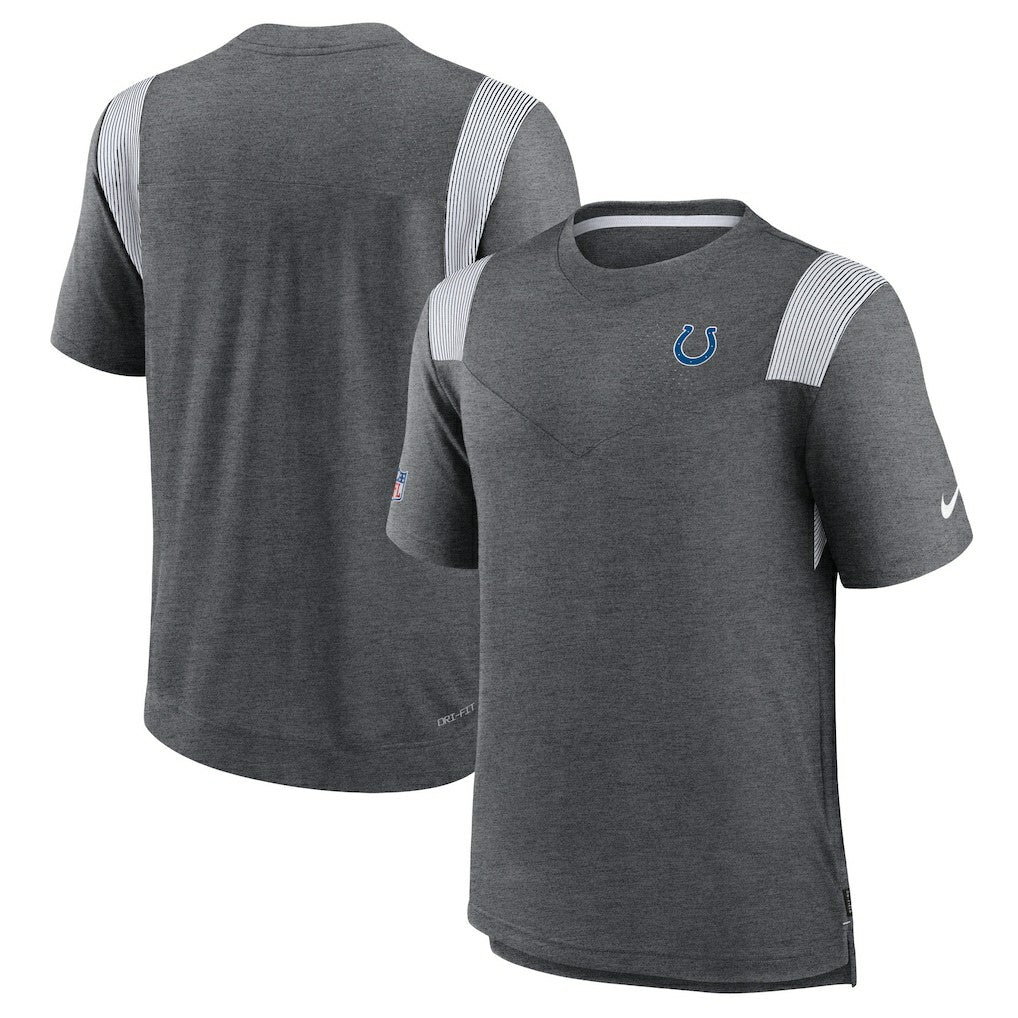 Indianapolis Colts Sideline Tonal Logo Performance Player T-Shirt Heather Charcoal | Nike for Sale