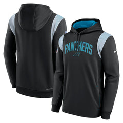 Carolina Panthers Sideline Athletic Stack Performance Pullover Hoodie Black | Nike for Sale
