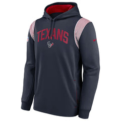 Houston Texans Sideline Athletic Stack Performance Pullover Hoodie Navy | Nike for Sale