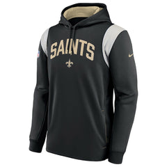 New Orleans Saints Sideline Athletic Stack Performance Pullover Hoodie Black | Nike for Sale