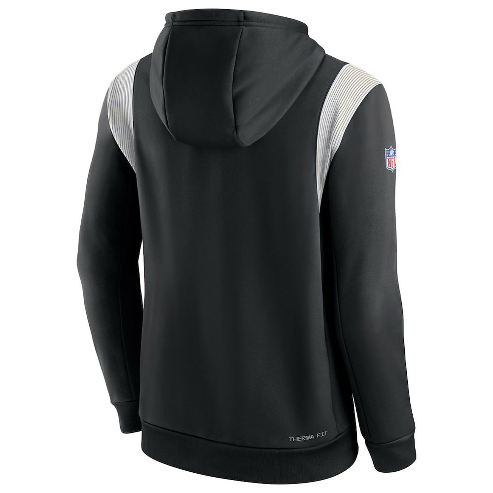 New Orleans Saints Sideline Athletic Stack Performance Pullover Hoodie Black | Nike for Sale