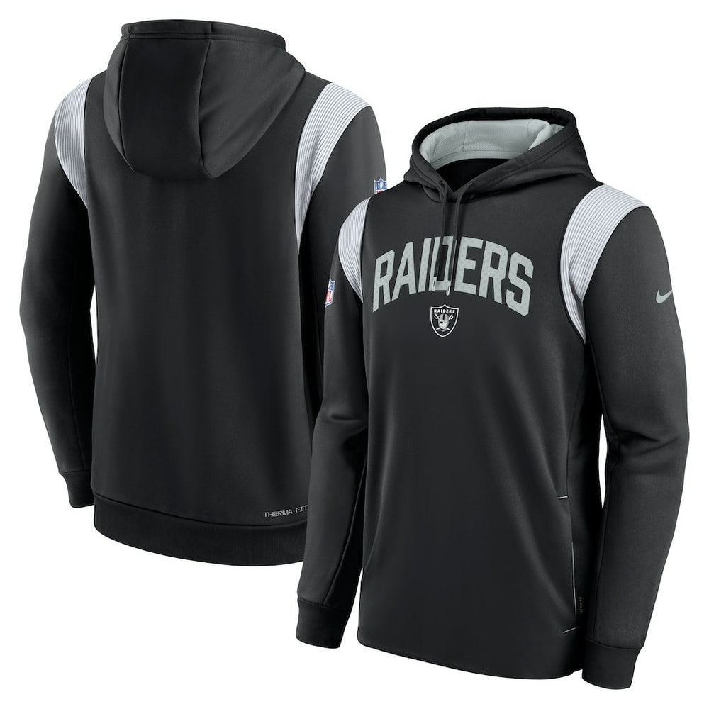 Las Vegas Raiders Sideline Athletic Stack Performance Pullover Hoodie Black | Nike for Sale