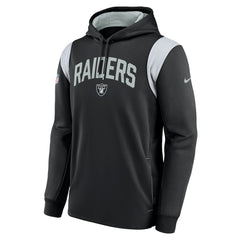 Las Vegas Raiders Sideline Athletic Stack Performance Pullover Hoodie Black | Nike for Sale