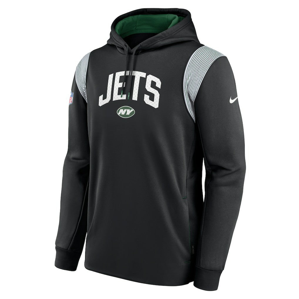New York Jets Sideline Athletic Stack Performance Pullover Hoodie Black | Nike for Sale